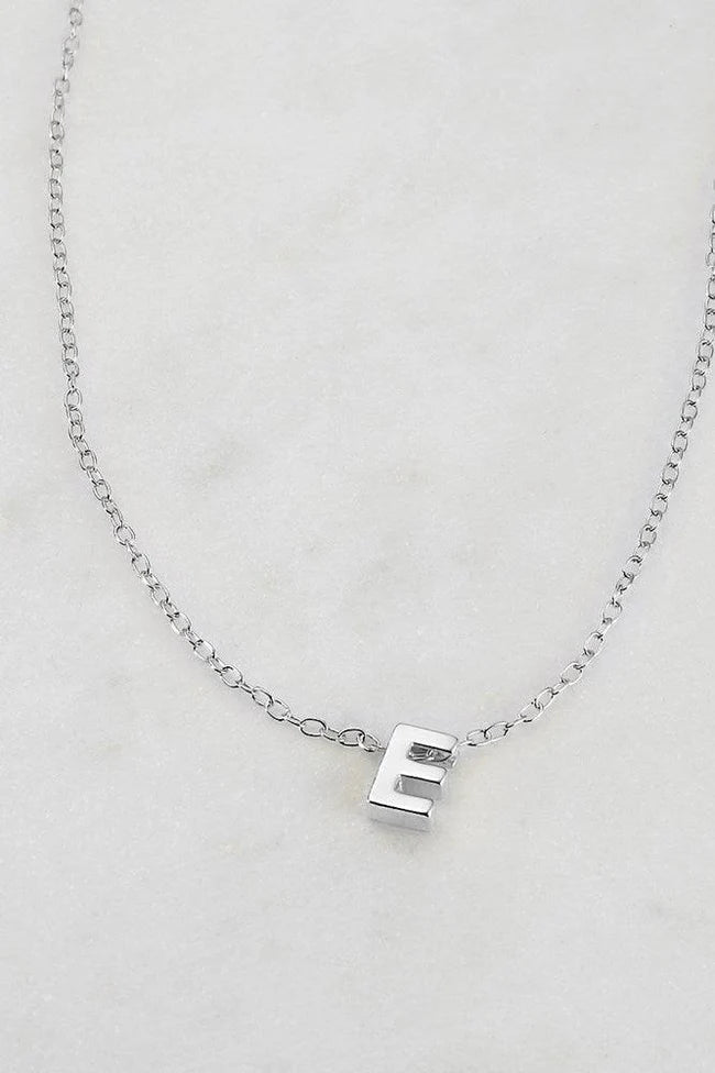 Letter Necklace Silver