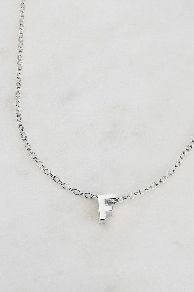 Letter Necklace Silver
