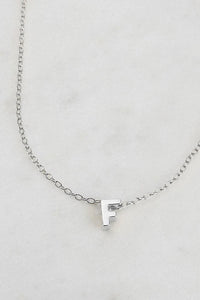 Letter Necklace Silver