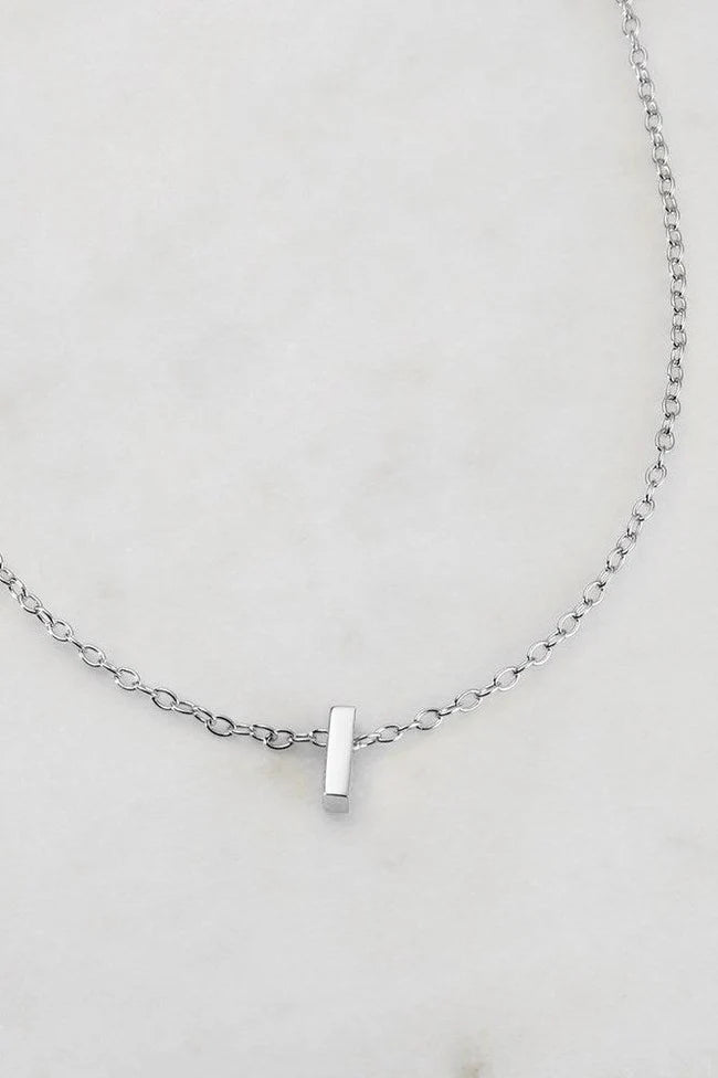 Letter Necklace Silver