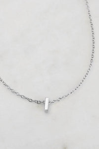 Letter Necklace Silver