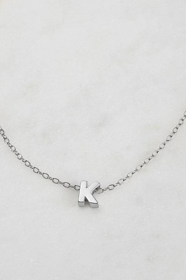 Letter Necklace Silver