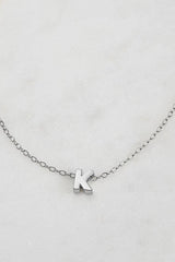 Letter Necklace Silver