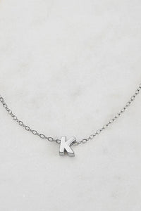 Letter Necklace Silver