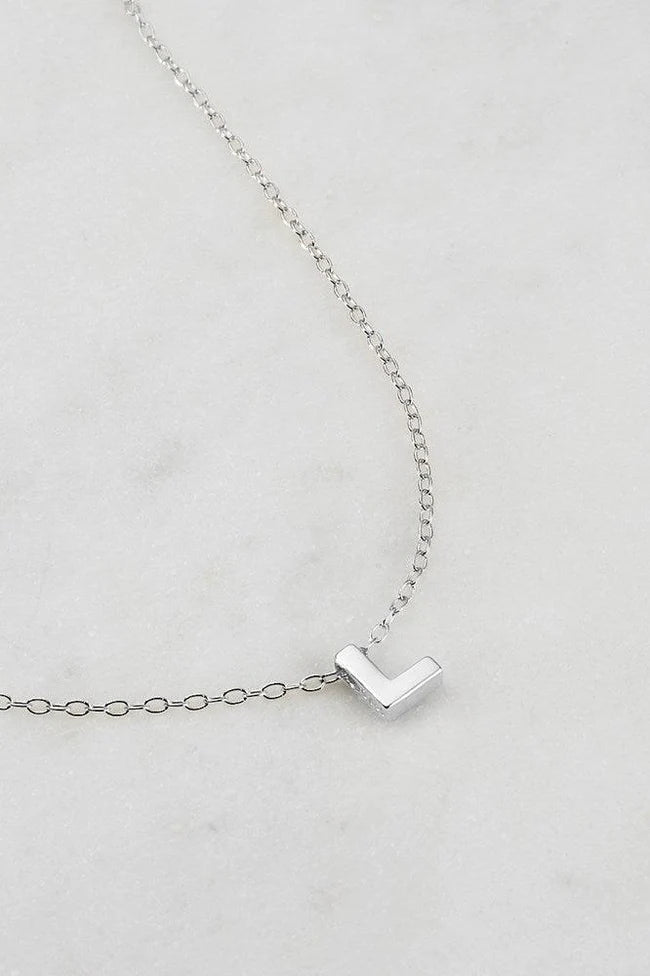 Letter Necklace Silver