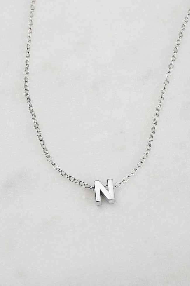 Letter Necklace Silver