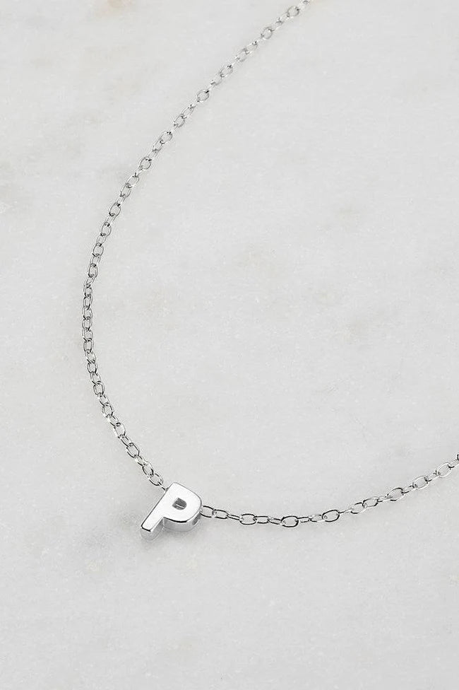Letter Necklace Silver