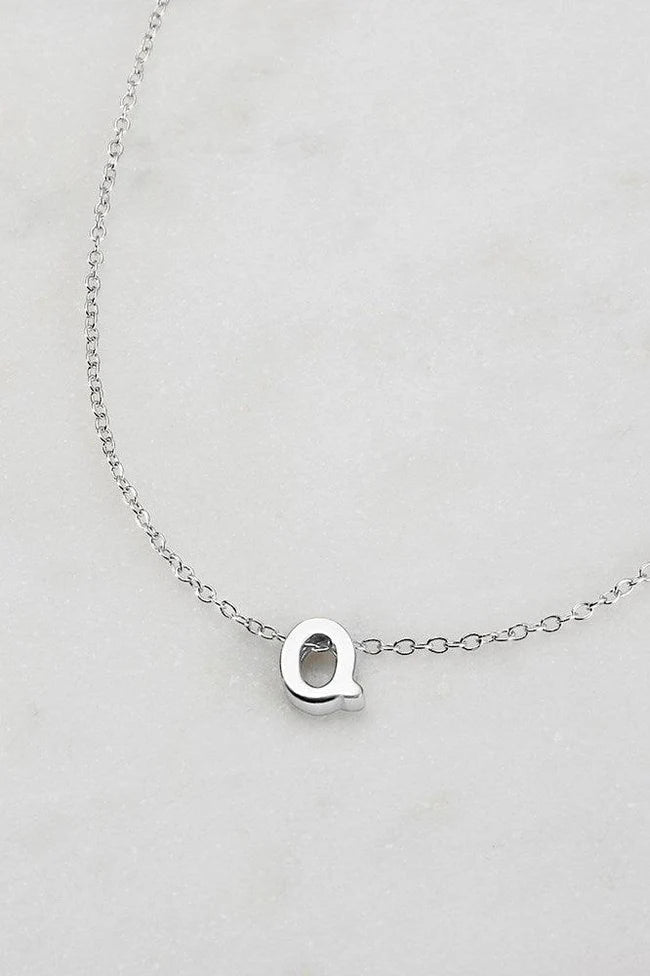Letter Necklace Silver