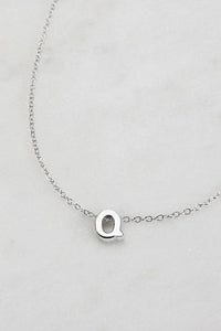 Letter Necklace Silver