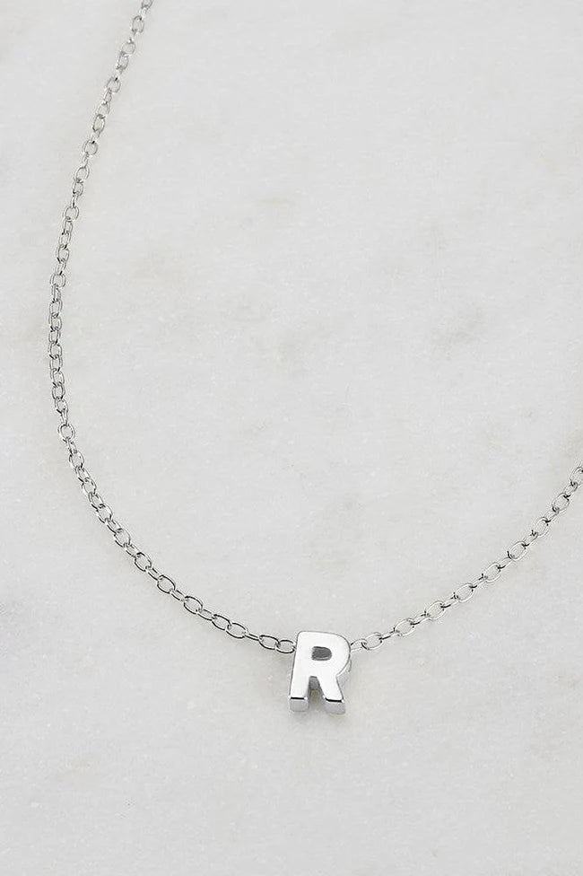 Letter Necklace Silver