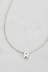 Letter Necklace Silver