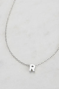 Letter Necklace Silver