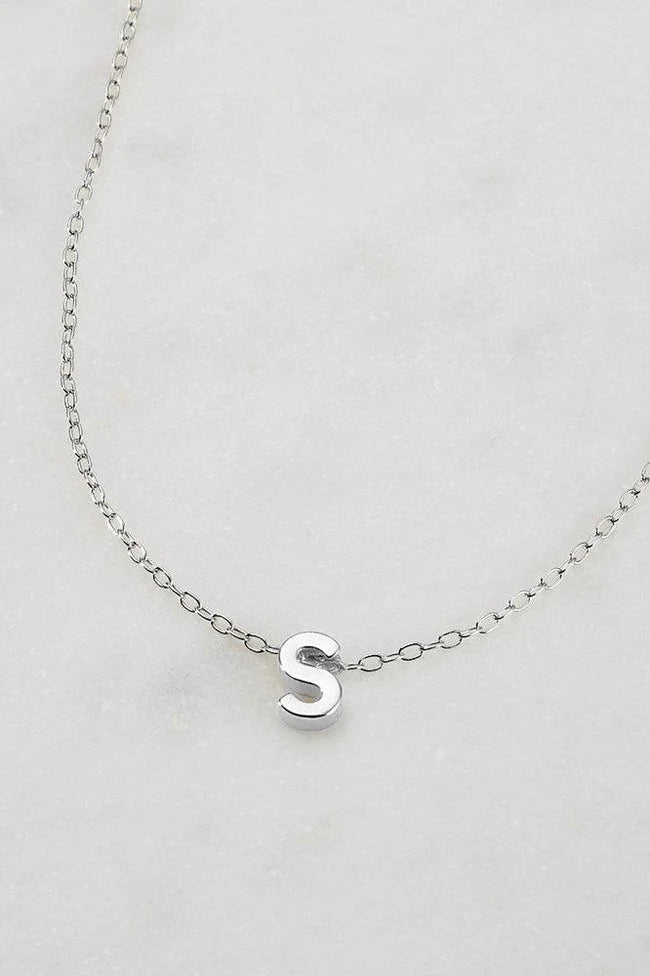 Letter Necklace Silver