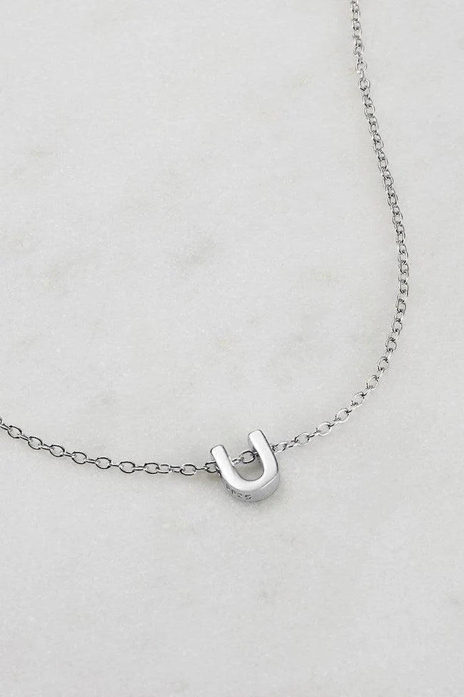 Letter Necklace Silver