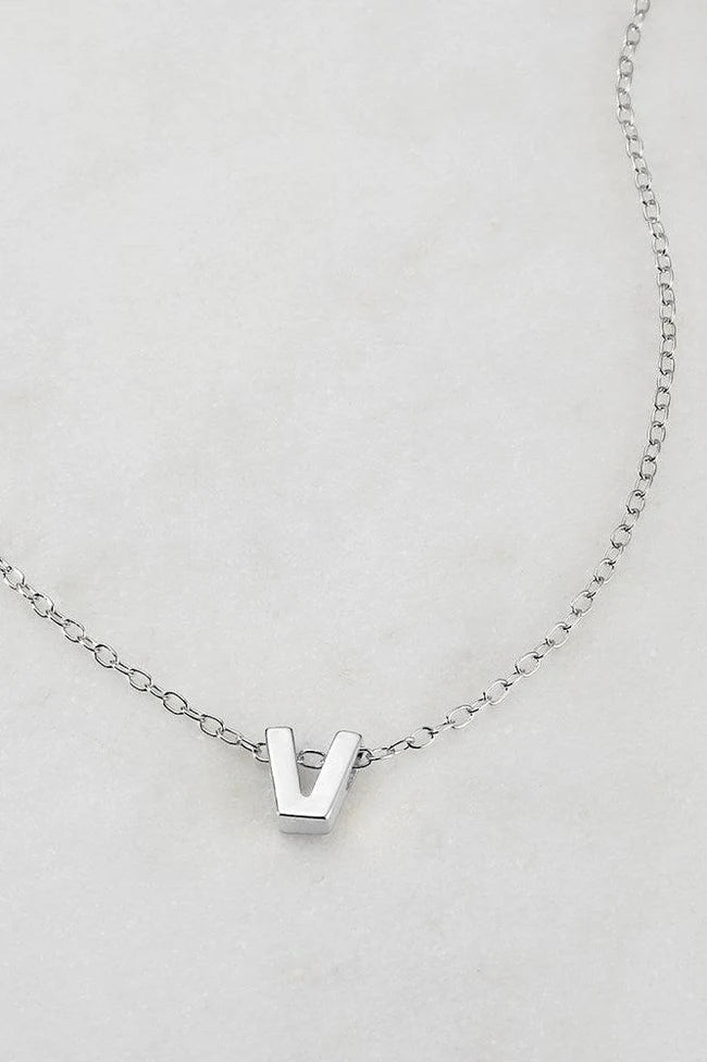 Letter Necklace Silver
