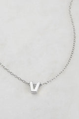 Letter Necklace Silver
