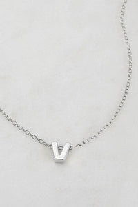 Letter Necklace Silver