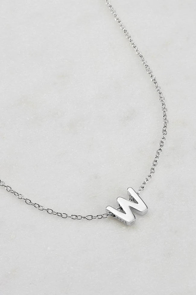 Letter Necklace Silver