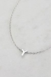 Letter Necklace Silver