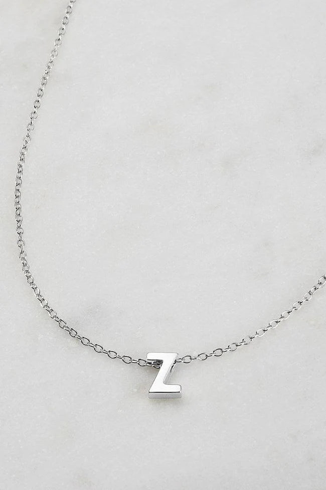 Letter Necklace Silver