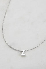 Letter Necklace Silver
