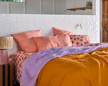 Load image into Gallery viewer, Coral Blossom Linen Pillowcases - 2P Standard Set
