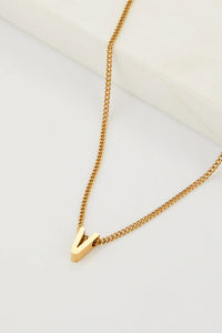 Letter Necklace Gold