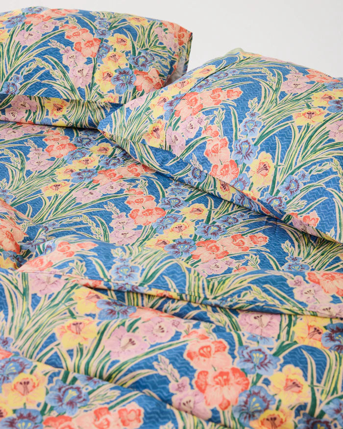 Kip & Co x Anna Spiro Gladiolus Organic Cotton Fitted Sheet