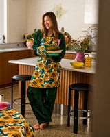 Golden Peony Double Oven Mitt