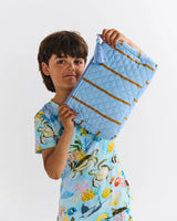 Como Stripe Quilted Cotton Toiletry Purse