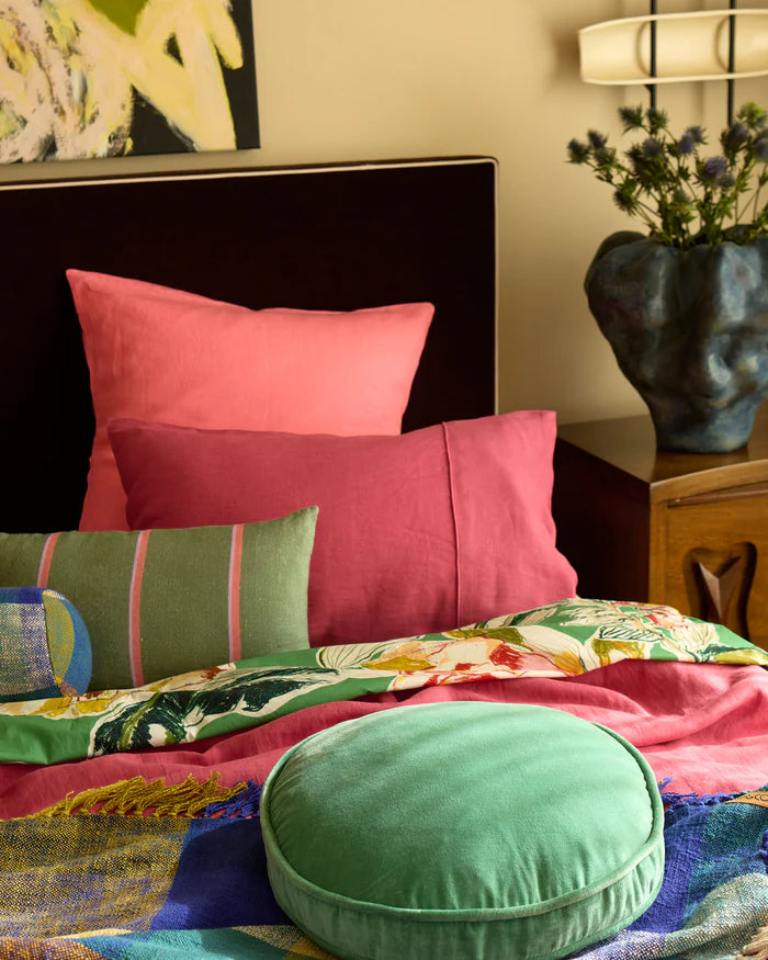 Pistachio Velvet Pea Cushion