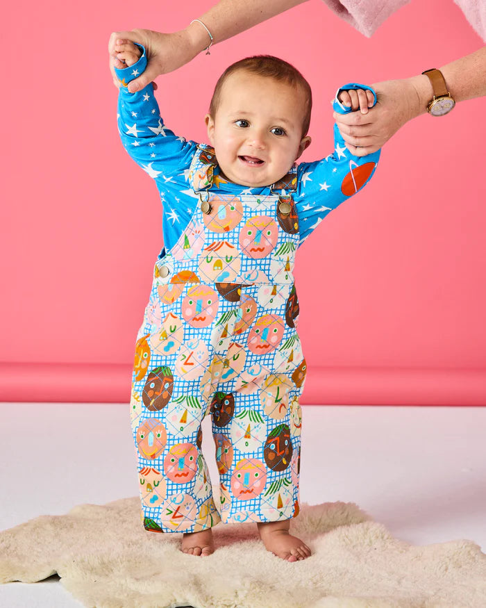 Cheer Up Baby Organic Cotton Quilted Fleece Overalls