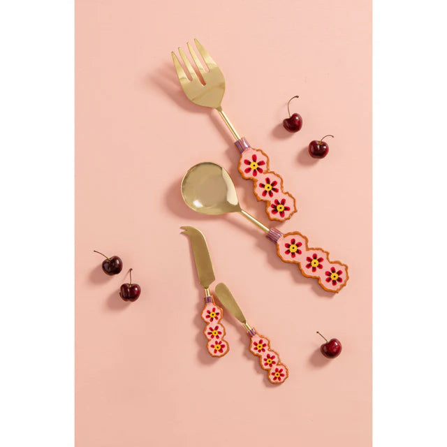 Capri Flower Salad Servers