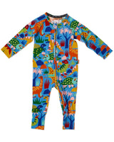 Dinosaur Roar Organic Long Sleeve Zip Romper