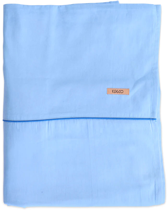 Glow In Blue Bird Bamboo Cotton Flat Sheet - Queen