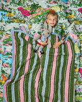 Cactus Stripe Boucle Blanket