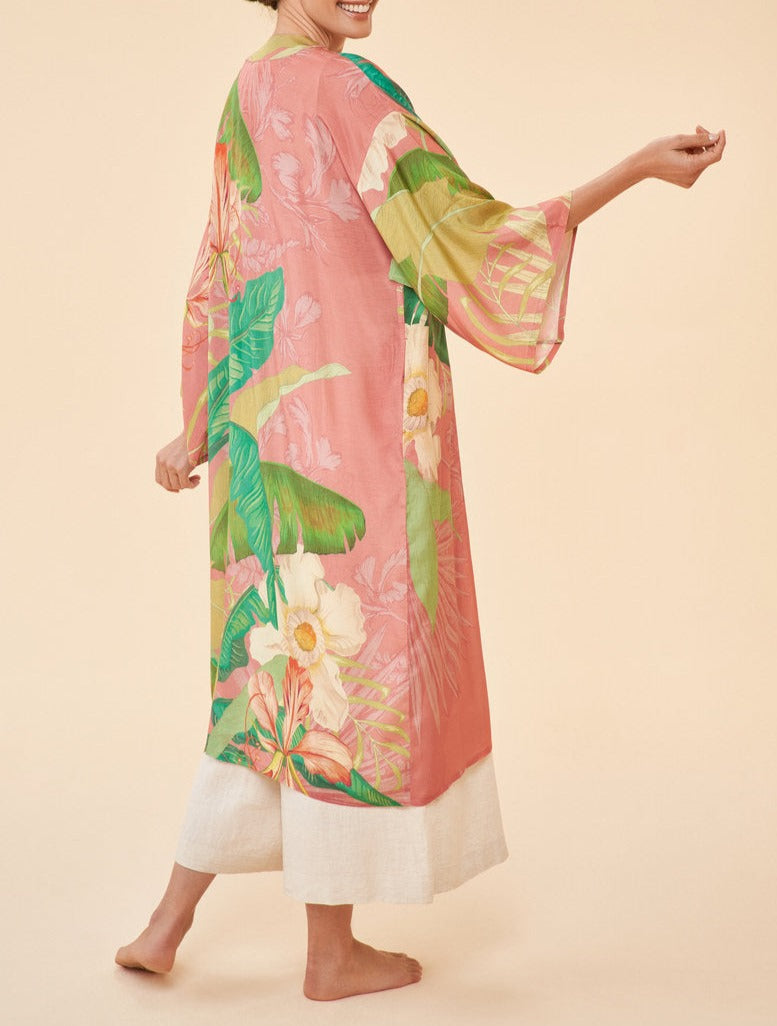 Tropical Kimono Gown in Candy