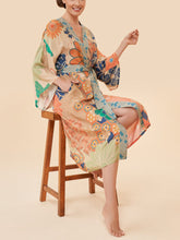 Load image into Gallery viewer, 70s Kaleidoscope Floral Kimono Gown in Coconut
