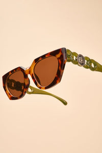 Zelia Luxe Sunglassses - Tortoiseshell/Olive