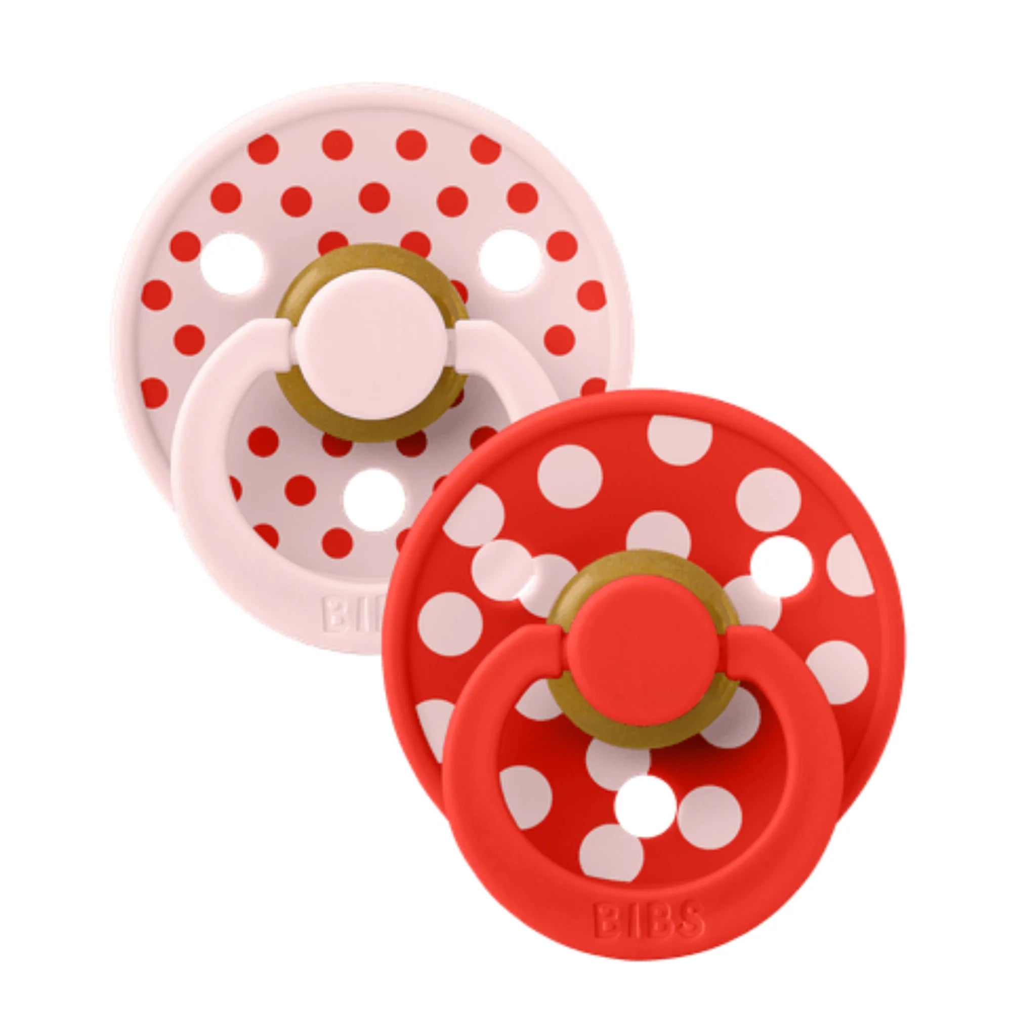 Studio Polka Pacifier 2pk - Blossom/Candy Apple