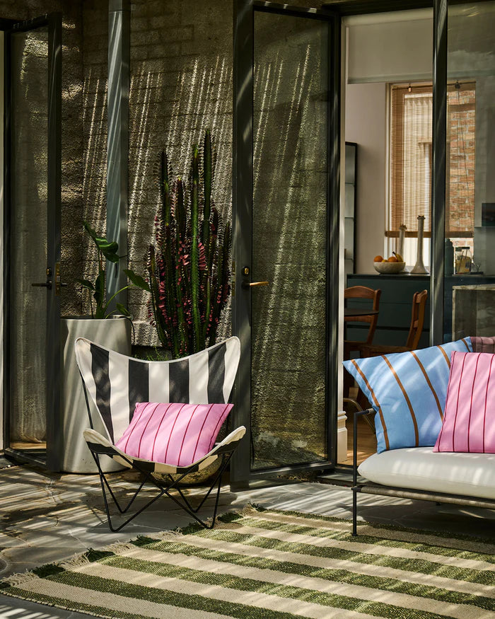 Iced Vovo Stripe Outdoor Cushion