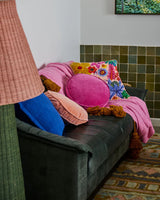 Pink Love Velvet Pea Cushion