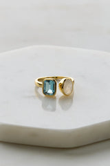 Skylar Ring Moonstone & Blue Topaz