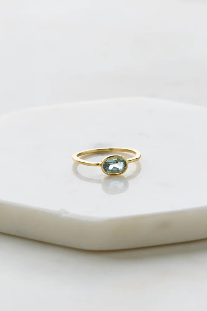 Elly Ring Blue Topaz