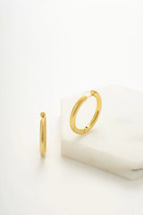 Kendall Brushed Hoops Large Gold
