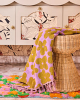 Big Flower Terry Bath Sheet