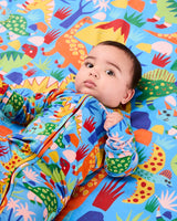 Dinosaur Roar Organic Long Sleeve Zip Romper