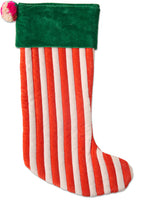 Jolly Christmas Velvet Stocking
