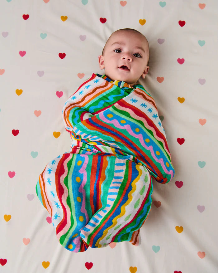 Beach Patterns Bamboo Swaddle
