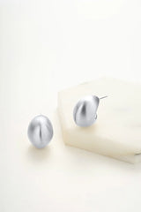 Hailey Brushed Hoop - Silver